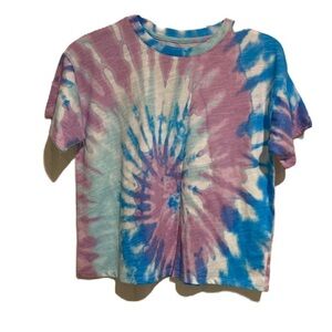 SO Blue and Purple Short Sleeve Tie-Dye Tee Sz. 14/16 NWOT